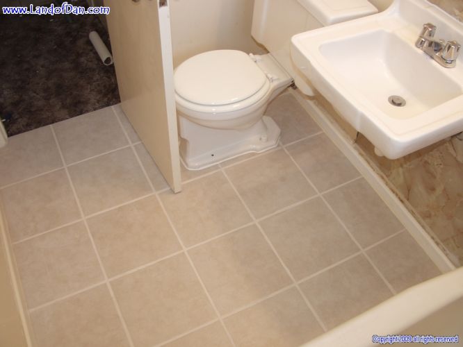 Bathroom tile finished