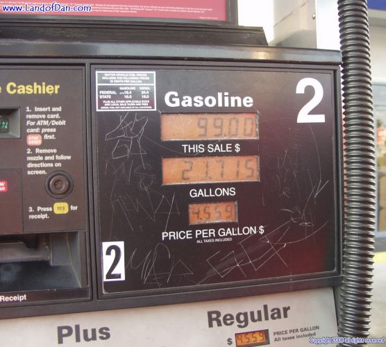 $99 dollar gasoline charge